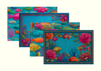 Four Daily Catch coastal fish placemat designs from a Tavola Drop envelope