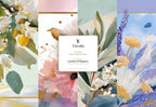 Garden Whispers pad cover — Tavola limited edition, four designs, 40 luxury disposable placemats