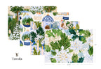 White Christmas paper placemat pad with winter wonderland designs