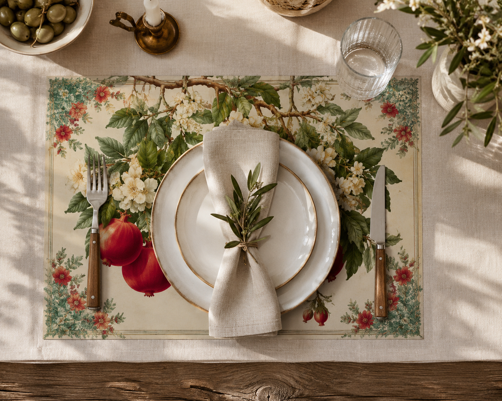 La Nonna Disposable Paper Placemats — Italian Trattoria Gingham | Pad of 40