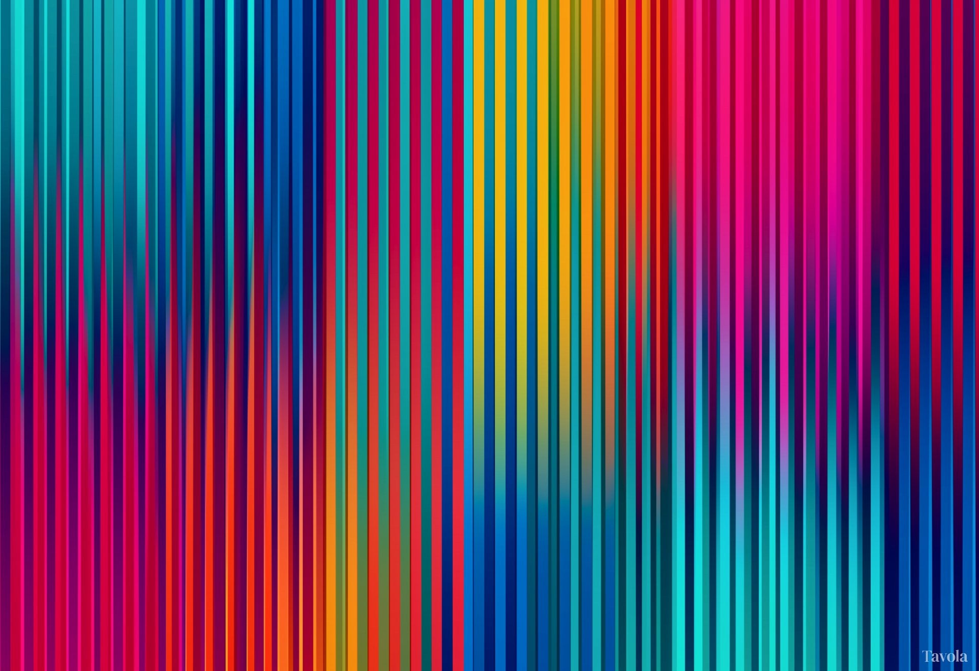 Mosaico placemat design — vertical gradient color-field lines, flat view