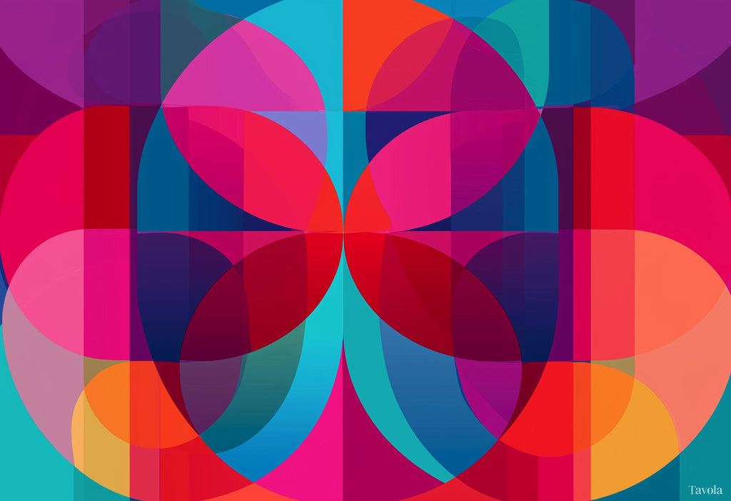Mosaico placemat design — oversized petal geometry in warm color, flat view